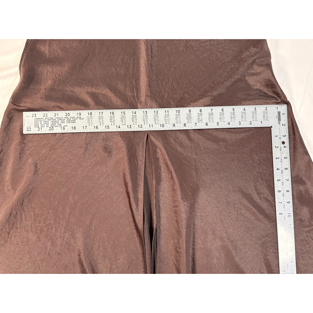Madewell Brown Slip Dress Size 10 Midi Spaghetti Strap V Neck - Picture 10 of 16